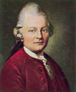 Gotthold Ephraim Lessing, tysk dramatiker og filosof (farvelitografi) af Anton Graff