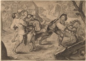 Bønders kamp af Anton Joseph Prenner after Pieter Bruegel the Elder
