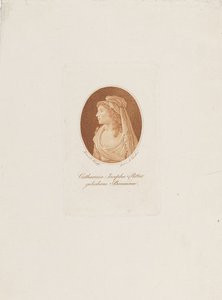 Portræt af Katharina Josepha Ritter, født Baumann 11763-1849, ca. 1800. af Anton Karcher