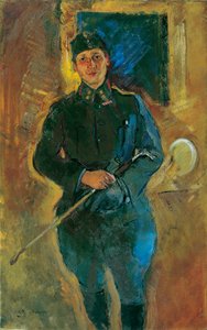 Otto von Aichelburg-Zossenegg som kavalerieløjtnant af Anton Kolig