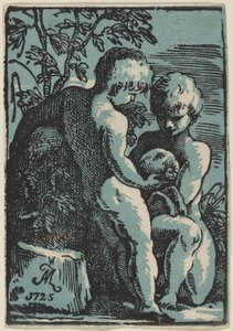 To børn, der klapper et lam af Anton Maria Zanetti I