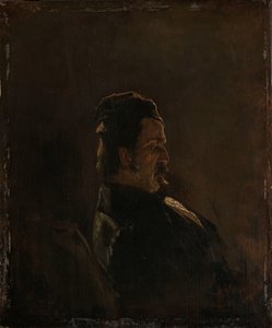 Portræt af Pieter Frederik van Os, maler af Anton Mauve (signed by artist)