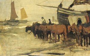 At sætte en fiskepinkie i havet af Anton Mauve