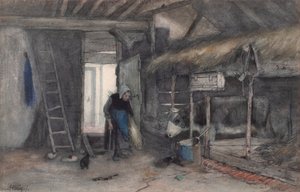 Morning Chores, ca. 1850-90 (akvarel på papir)