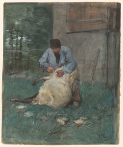 fåreklipper af Anton Mauve