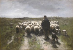Hyrde og får af Anton Mauve