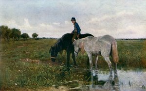 Vandende heste, 1871, 1912. af Anton Mauve
