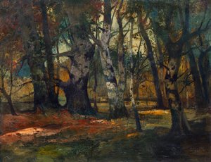 efterårsskov af Anton Müller Wischin