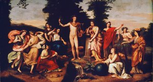 Apollon og de tre nåder, ca. 1750-60 af Anton Raphael Mengs