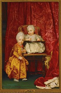 Ærkehertug Ferdinand og ærkehertuginde Maria Anna af Østrig ... (maleri på lærred) af Anton Raphael Mengs