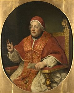 Le pape Clement XIII - Portræt af pave Clement XIII (1693-1769), af Mengs, Anton Raphael (1728-1779). Olie på lærred. Mål: 114x95 cm. Nationalmuseum Stockholm af Anton Raphael Mengs