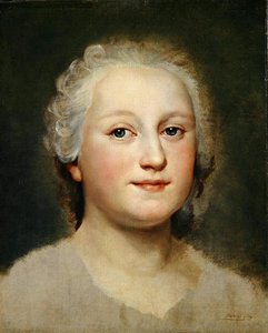 Portrait Study of a Lady (olie på lærred på blyplade) af Anton Raphael Mengs