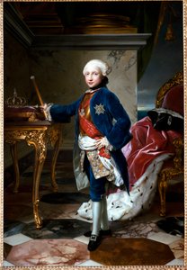 Portræt af Ferdinand I af Bourbon eller Ferdinand IV, konge af Napoli, i en alder af ni af Anton Raphael Mengs