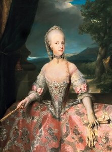 Portræt af Mary Carolina af Østrig (Mary Carolina, Maria Carolina af Anton Raphael Mengs