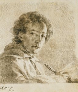 Portræt af kunstneren, 1750 af Anton Raphael Mengs
