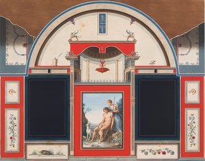 Vægmaleri af et romersk hus på grunden til Villa Negroni i Rom, der viser Venus og den sårede Adonis. 1778 af Anton Raphael Mengs