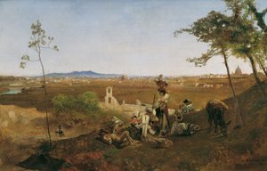 Udsigt over Rom fra Monte Mario af Anton Romako