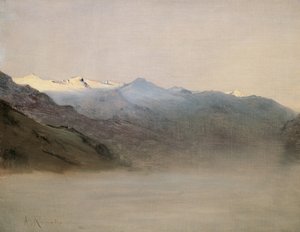 Gastein-dalen i tågen af Anton Romako