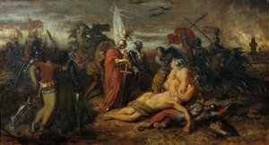 Rudolf von Habsburg ved liget af Přemysl Ottokar, konge af Bøhmen