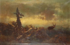 Plateau med hjorte