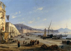 Udsigt over Napoli med Vesuv i baggrunden
