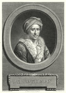 Johann Joachim Winckelmann, tysk kunsthistoriker og arkæolog (gravering) af Anton von (after) Maron