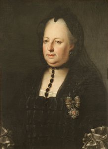 Maria Theresia klædt i sørgetøj af Anton von Maron