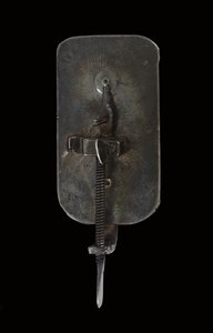 Mikroskop, ca. 1690 (sølv og glas) (se også 1121456-9) af Antoni van Leeuwenhoek