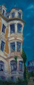 Oslo, Vasehuset, 2012 (olie på lærred) af Antonia Myatt