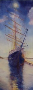 Tenacious in Antigua Bay, 2008 (öljy kankaalle) af Antonia Myatt