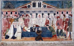 Life of St. Francesca Romana: Saints død (fresko
