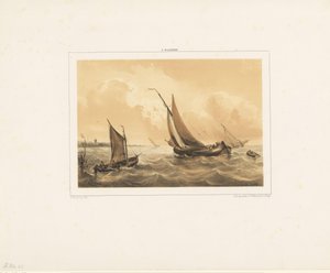 Sejlbåde på havet af Antonie Waldorp