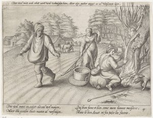 Så på jorden Dyrkning af korn (serietitel) af Antonie Wierix (II) (possibly)
