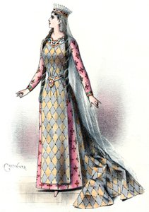 Massenet - Esclarmonde - Sibyl Sanderson, rollen som Esclarmonde, 1. akt, 2. scene - Antonin-Marie Chatinière, 1889