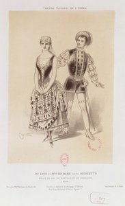 Mr. Ibos og Miss Richard som hertugen af Mantua og Magdalen i Rigoletto af Verdi, 1885