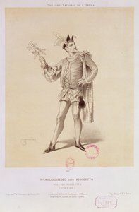 Portræt af hr. Melchissedec som Rigoletto i Rigoletto af Verdi af Antonin Marie Chatiniere