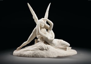 Psyke genoplivet af Amors kys, ca. 1860 (marmor) af Antonio (after) Canova