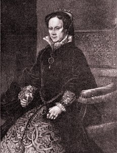 Mary Tudor af Antonio (after) Ciseri