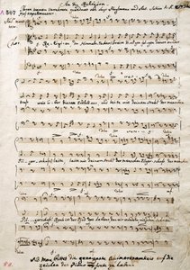 Autograferet musikpartitur af Oratorium, af Antonio Salieri (1750-1825) af Antonio (after) Salieri