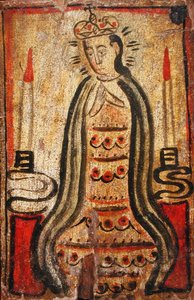Jomfru af San Juan de los Lagos, ca. 1840-45 (tempera på panel) af Antonio (attr. to) Molleno