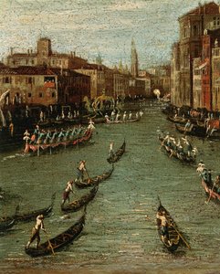 The Historical Regatta: Gondoler på Canal Grande af Antonio (studio of) Canaletto