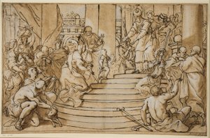 Præsentationen af jomfruen i templet af Antonio Balestra