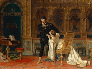 Scene fra Schillers Fiesco (Akt IV, Scene 14) af Antonio Barzaghi Cattaneo
