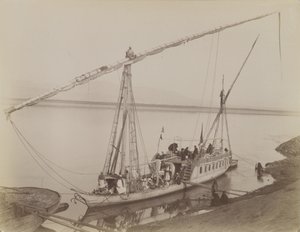 Dahabieh og Luxor af Antonio Beato