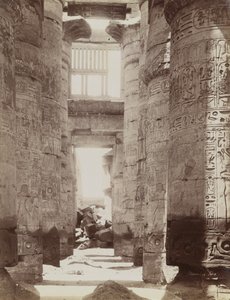 Hypostyle Hall i Temple of Karnak, udsigt over Hypostyle Hall af Antonio Beato