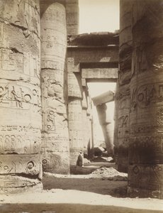 Interiør af Hypostyle Hall, Karnak af Antonio Beato