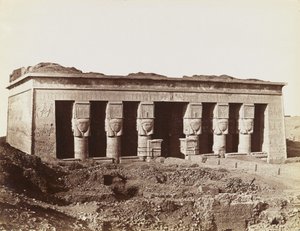 Temple of Dendera, udsigt fra nordøst af templets facade af Antonio Beato
