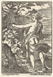 Callisto jagt med trukket bue, efter Parmigianino, 1720-1740. af Antonio Belemo