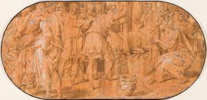 Elias ofrer i Akabs nærhed. Omkring 1557 af Antonio Campi