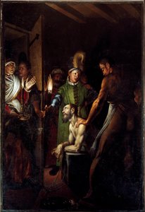 Decollation of St. John the Baptist-maleri af Antonio Campi (1524-1587) 1571 ca. Sol. 280x192 cm kirke i San Paolo Converso i Milano